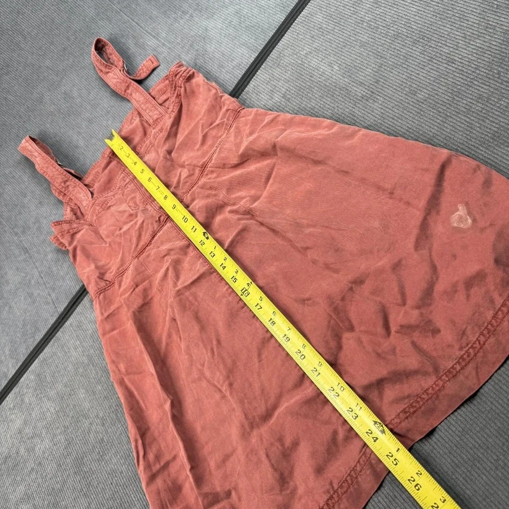 Abercrombie & Fitch Pinafore Mini Dress Terracotta Red Overall Straps Small Y2k - Picture 9 of 9